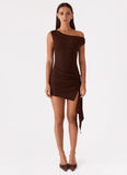 Shauna Mini Dress Chocolate