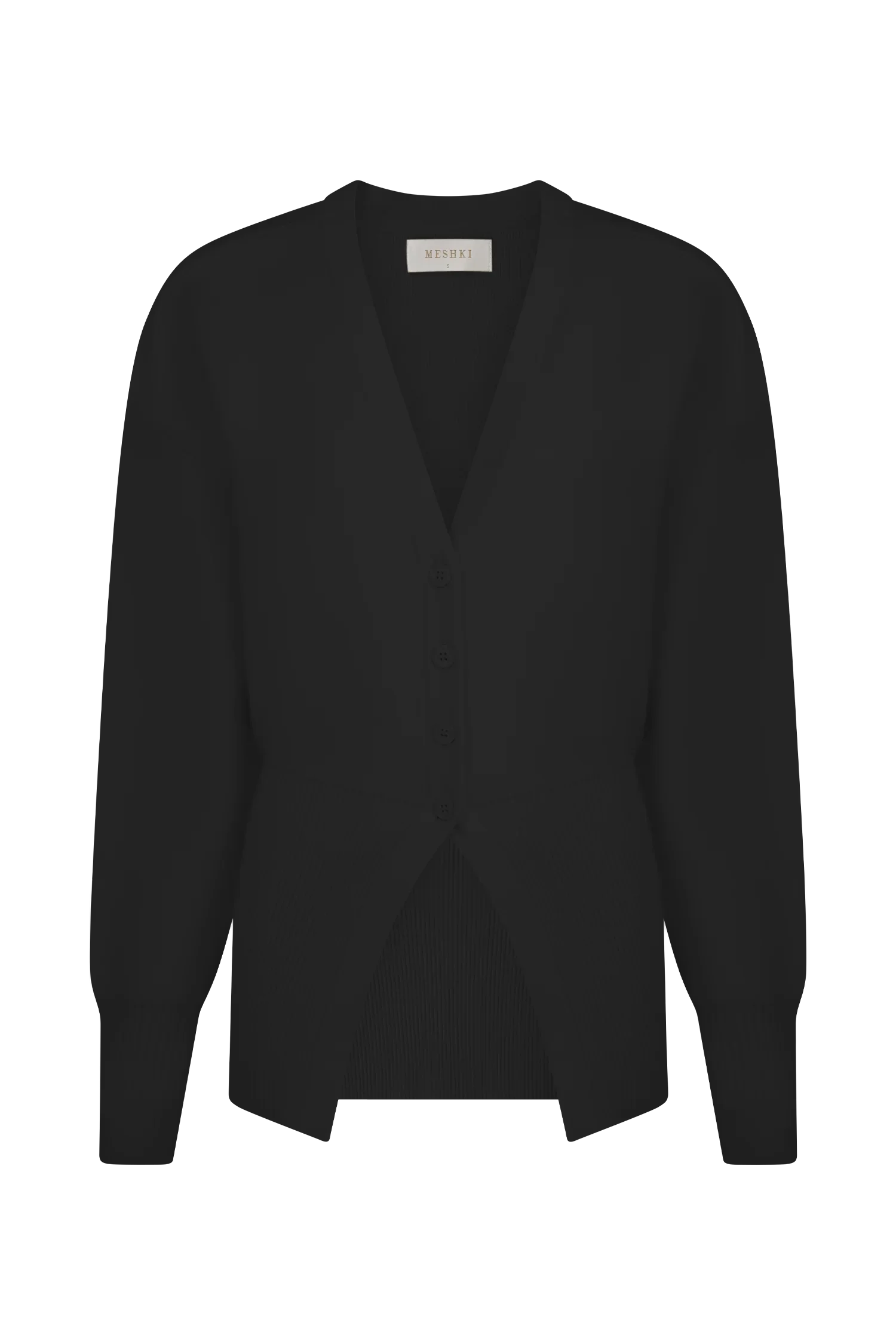Alexia Buttoned Oversized Cardigan Black
