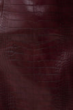 Anouk Faux Leather Strapless Mini Dress Merlot