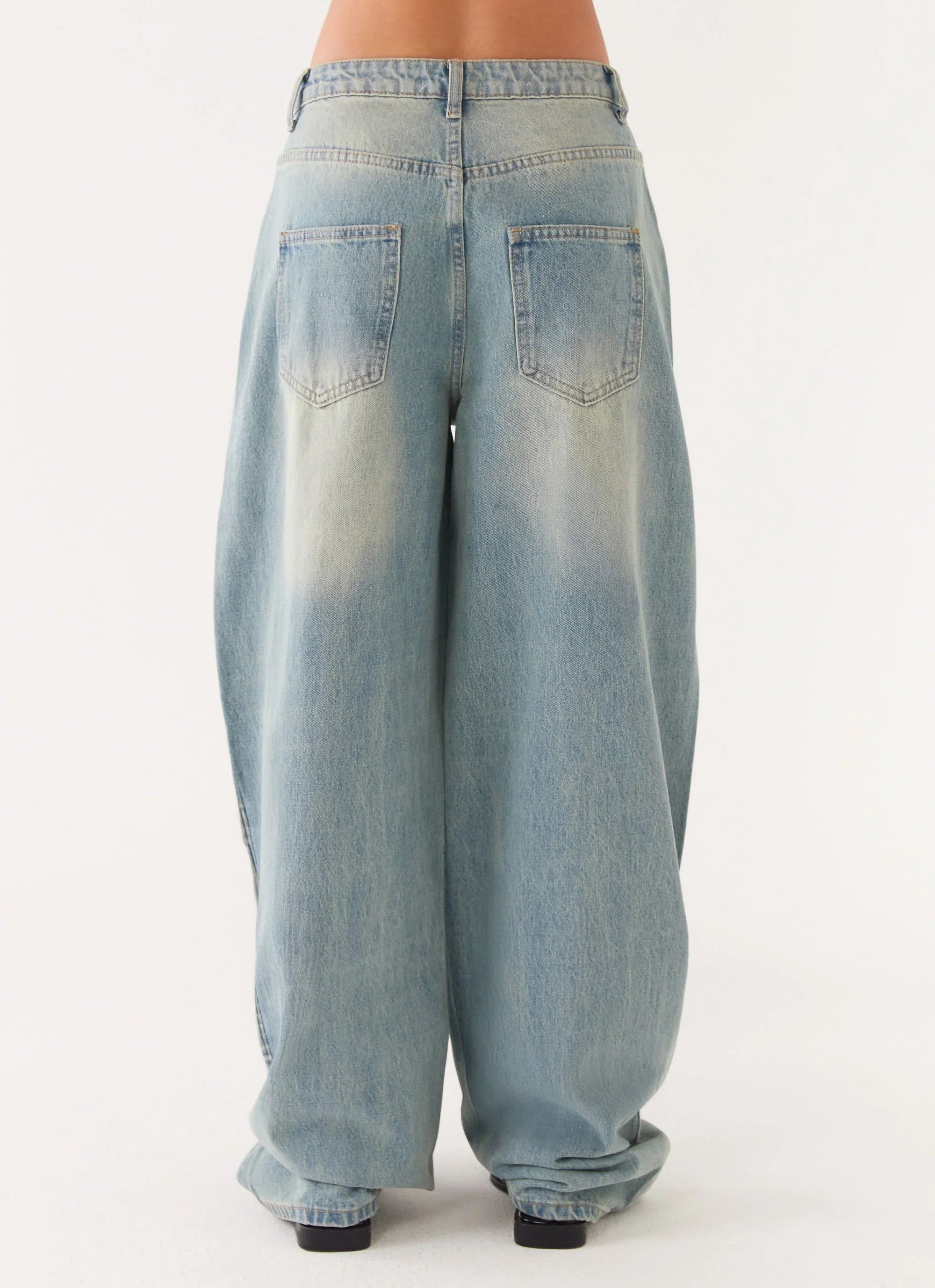 Maxwell Baggy Denim Jeans Washed Blue