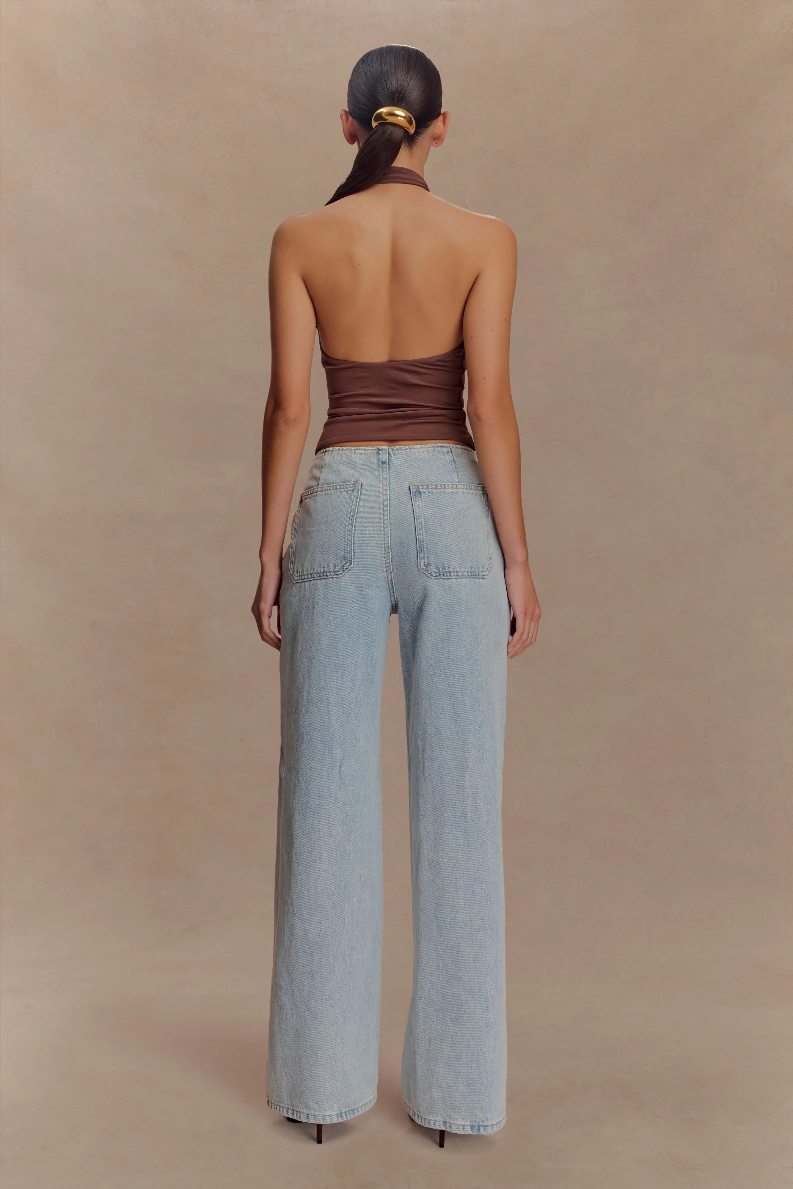 Mariposa Slinky Halter Top Chocolate