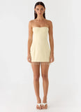 Arista Strapless Mini Dress Yellow