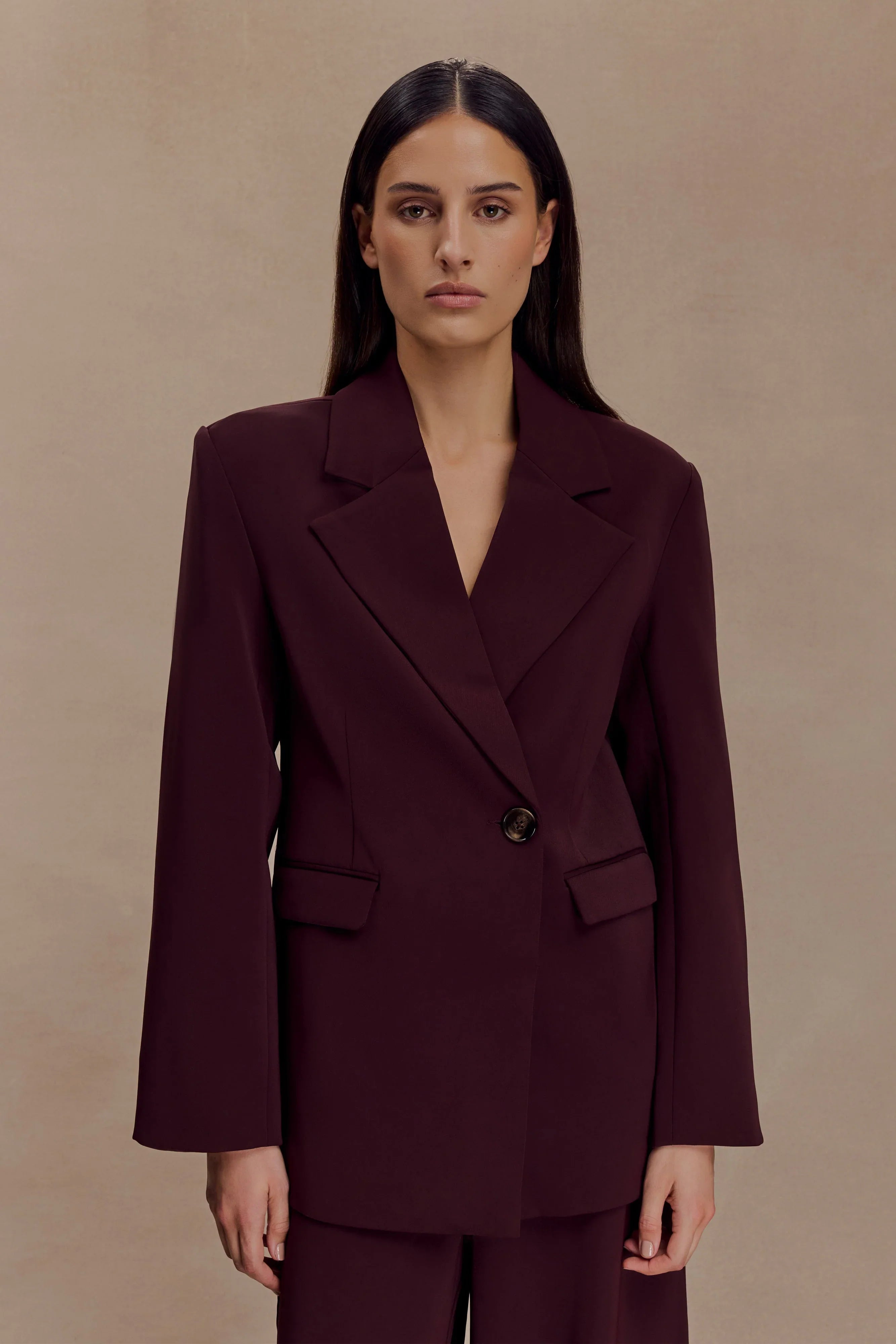 Mateo Oversized Blazer Mahogany
