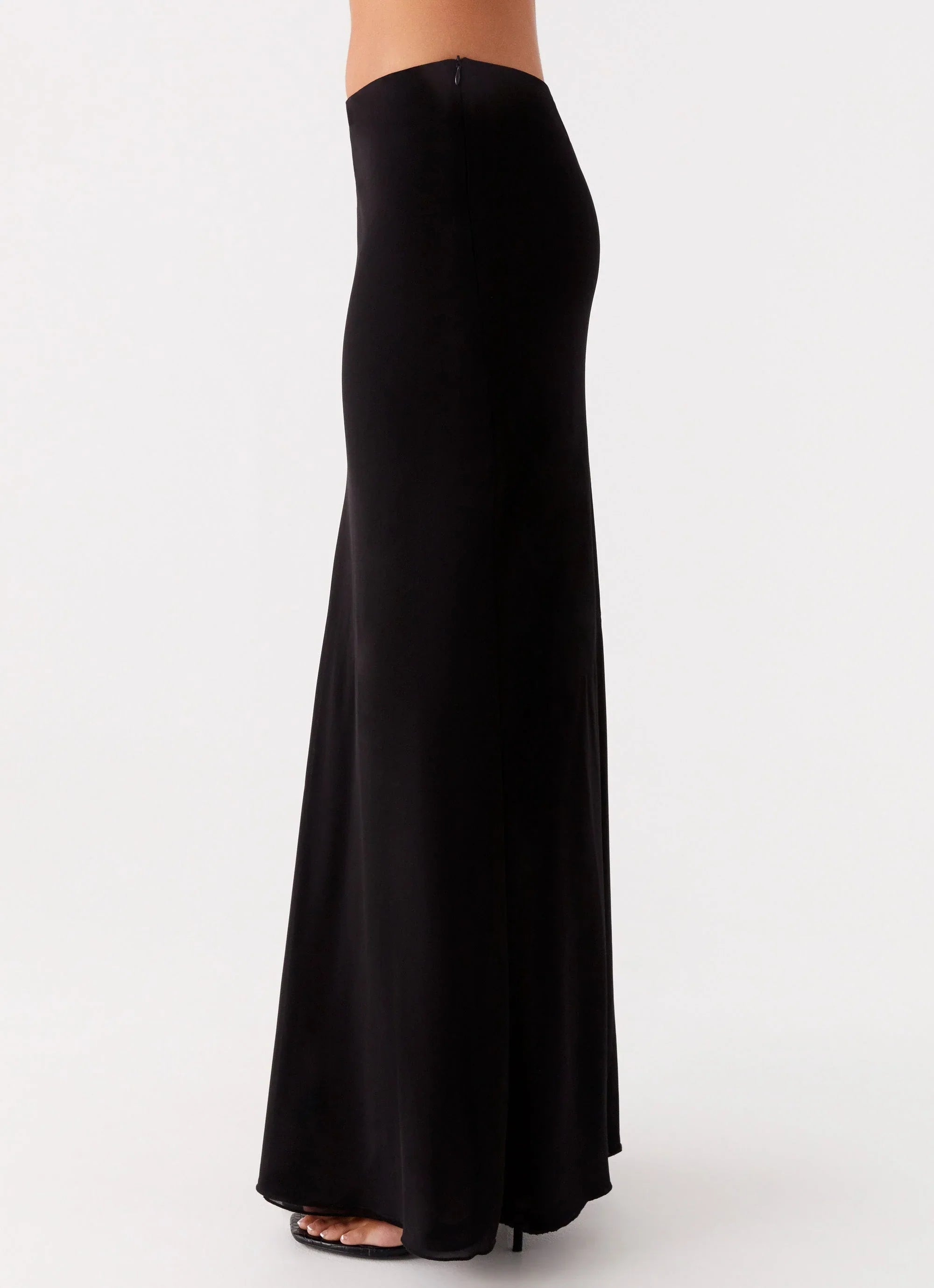 Michaella Chiffon Maxi Skirt Black