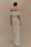 Brynn Orchid Knit Maxi Dress Ivory