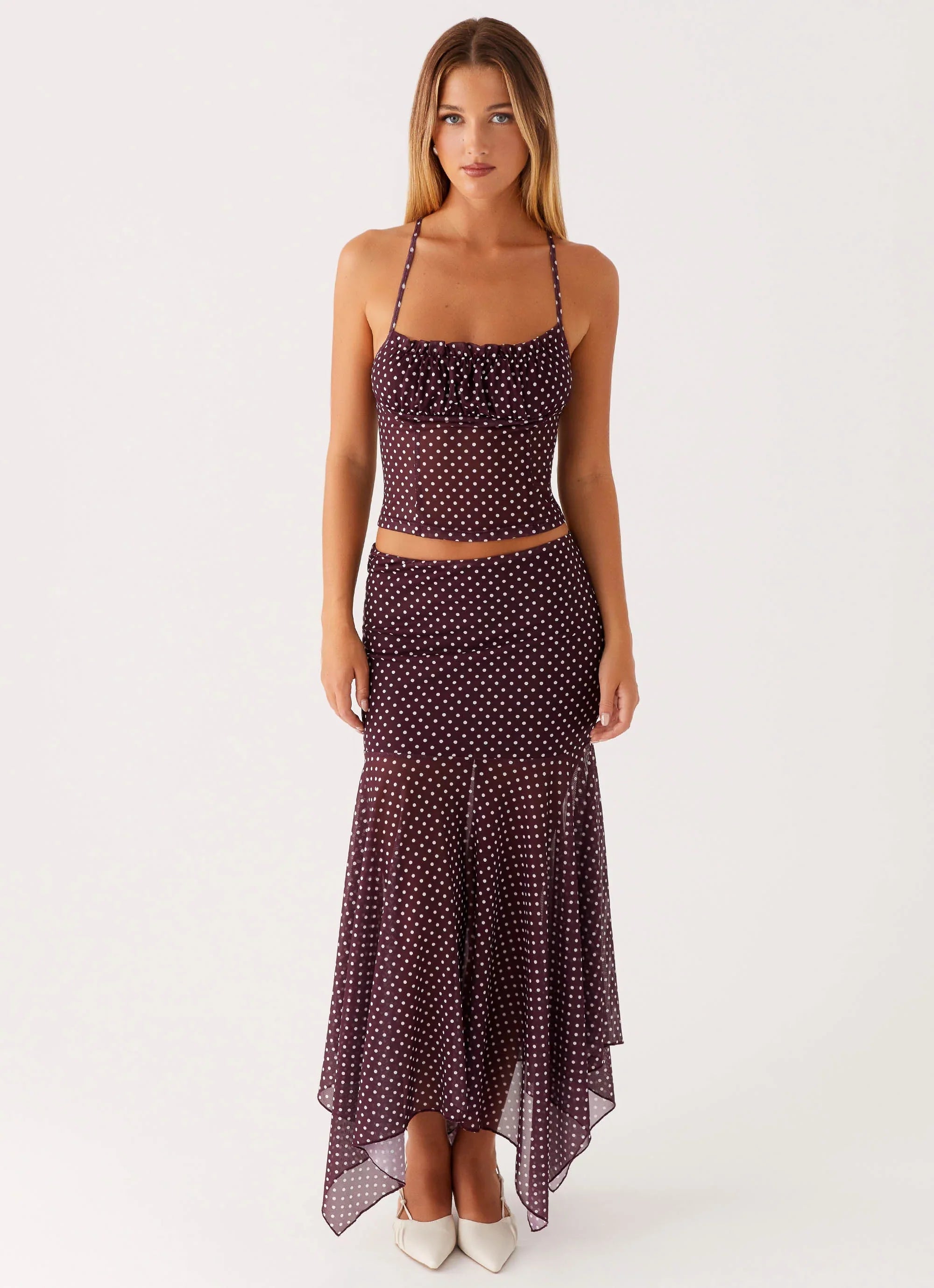 Buffy Maxi Skirt Burgundy