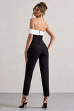 Paxton Black Twisted Bardot Tailored Jumpsuit