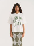Off White Palm Print Graphic T Shirt