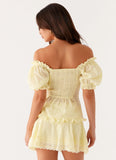 Hundred Percent Mini Skirt Yellow