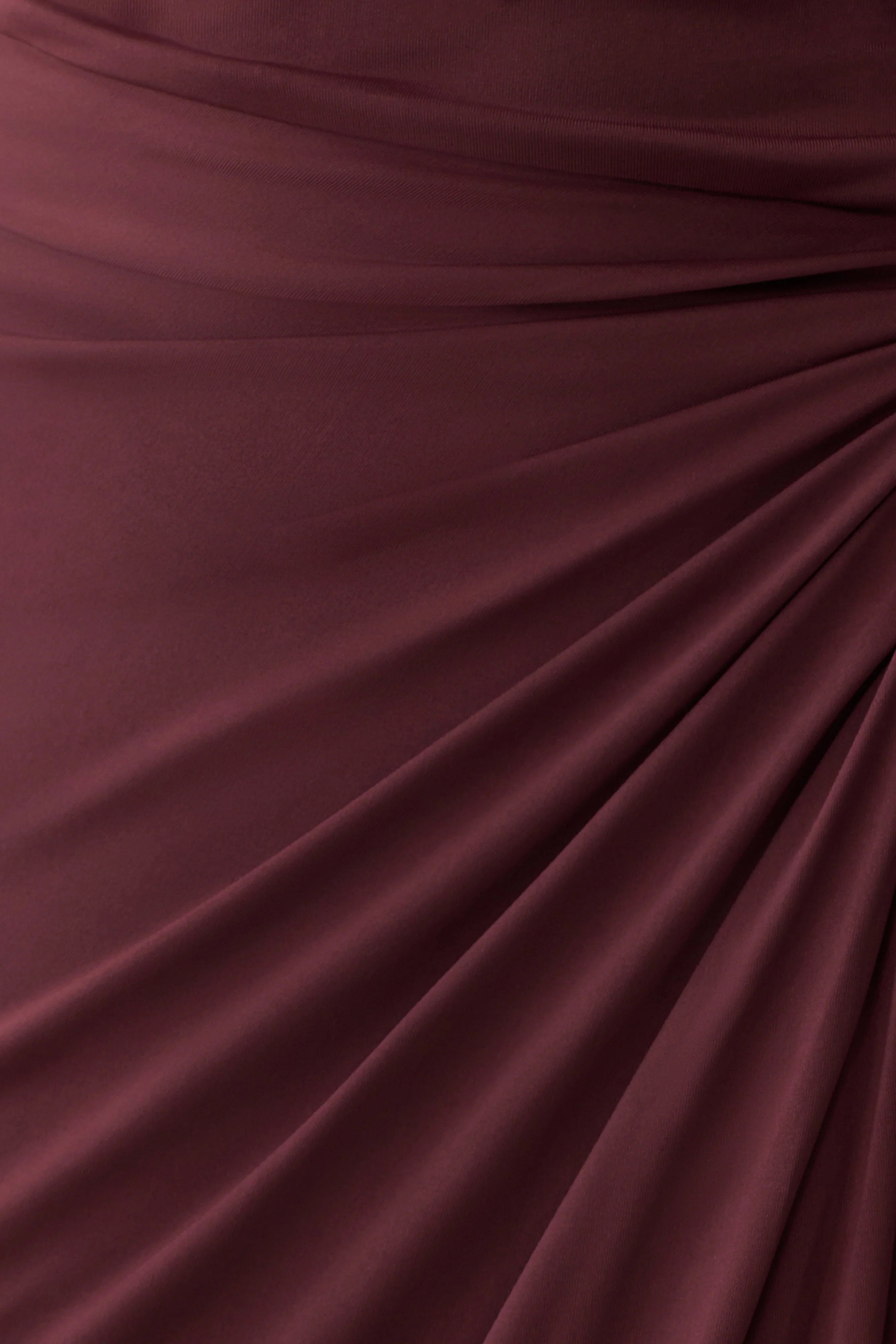 Alyn Off Shoulder Draped Maxi Dress Dark Plum