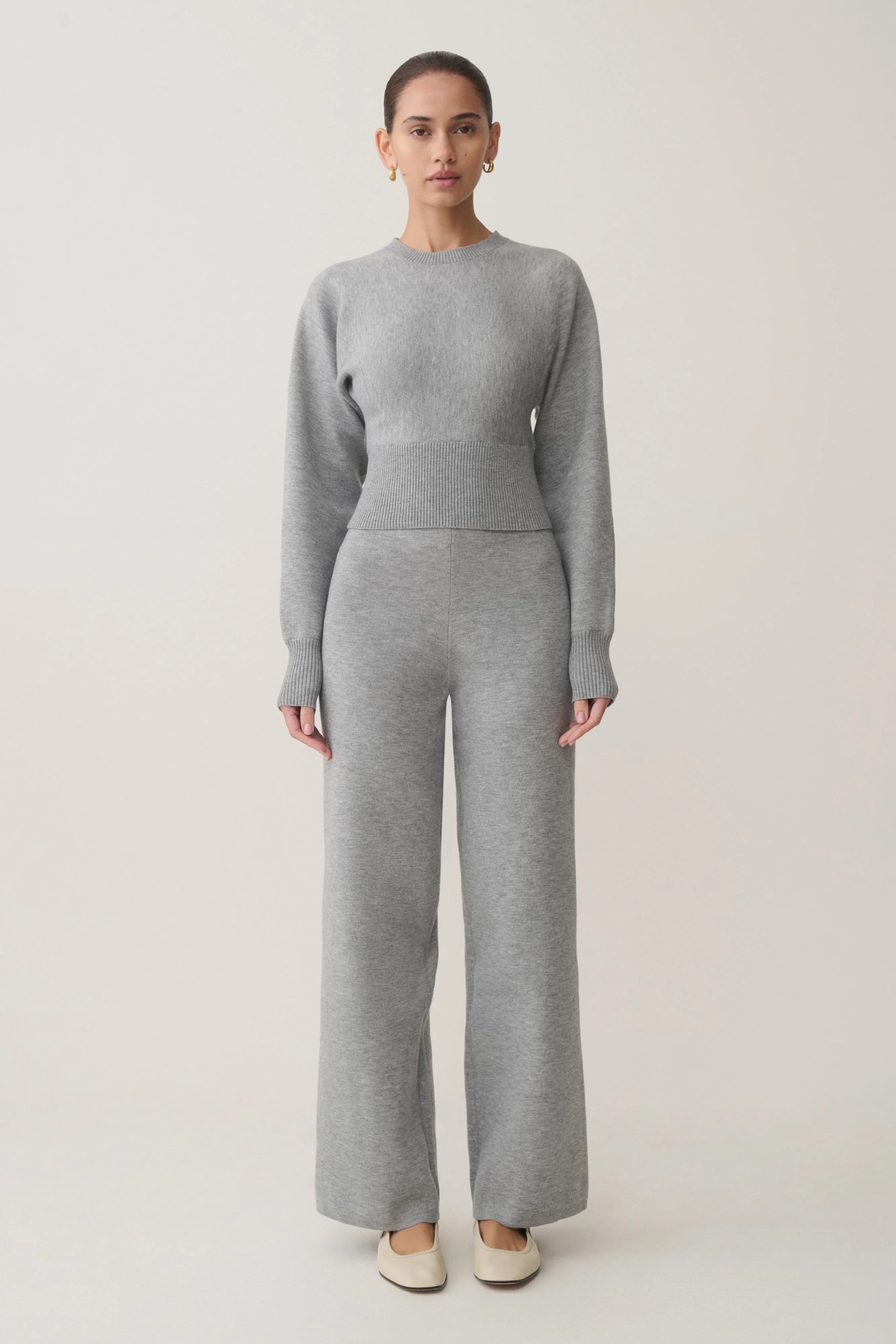 Ciaralee Cinched Waist Jumper Grey Marle