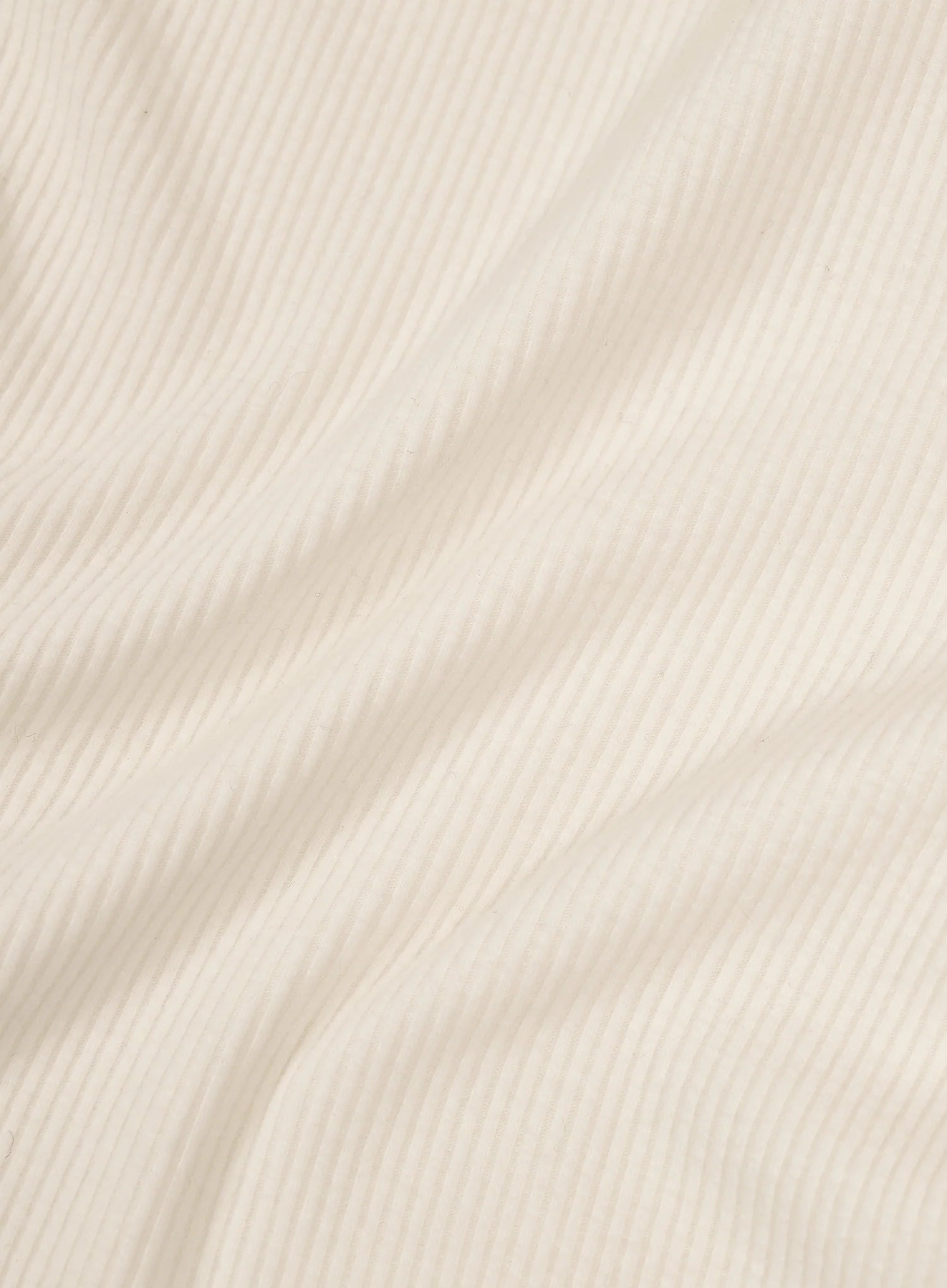 Ecru Foldover Waist Wide Leg Jersey Trousers