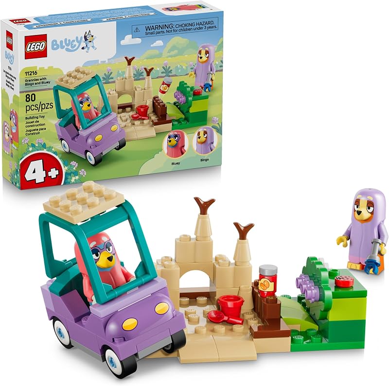 LEGO Bluey Grannies with Bingo and Bluey 11216 Birthday Gifts for Girls Boys Ages 4 Building Toy for Kids 80 pieces W 2 Bluey Figures Playset