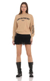 Lucy in the Sky Crew Jumper in Brown