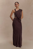 Violeta Maxi Skirt Dark Chocolate