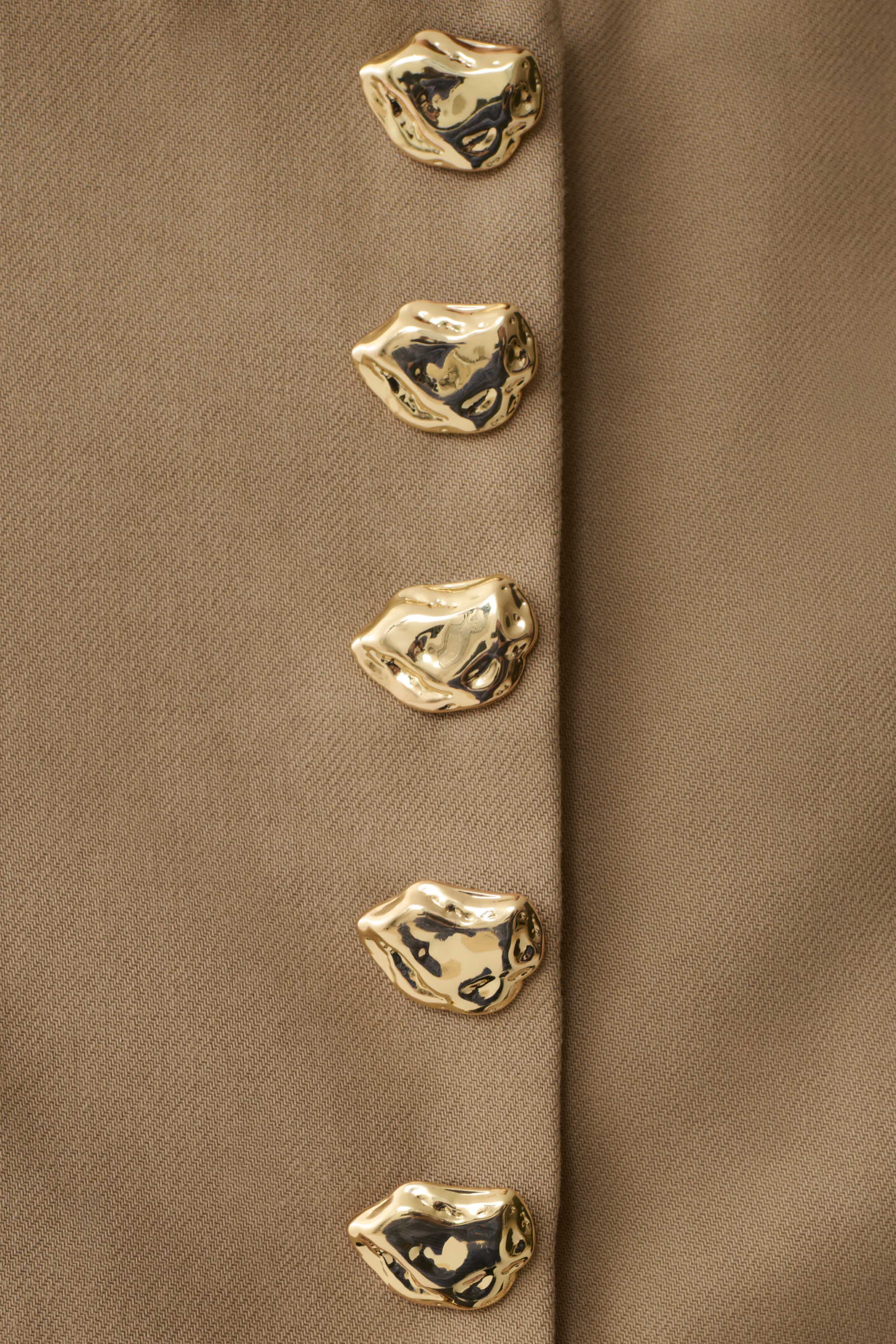 Marielle Button Up Cropped Jacket Taupe