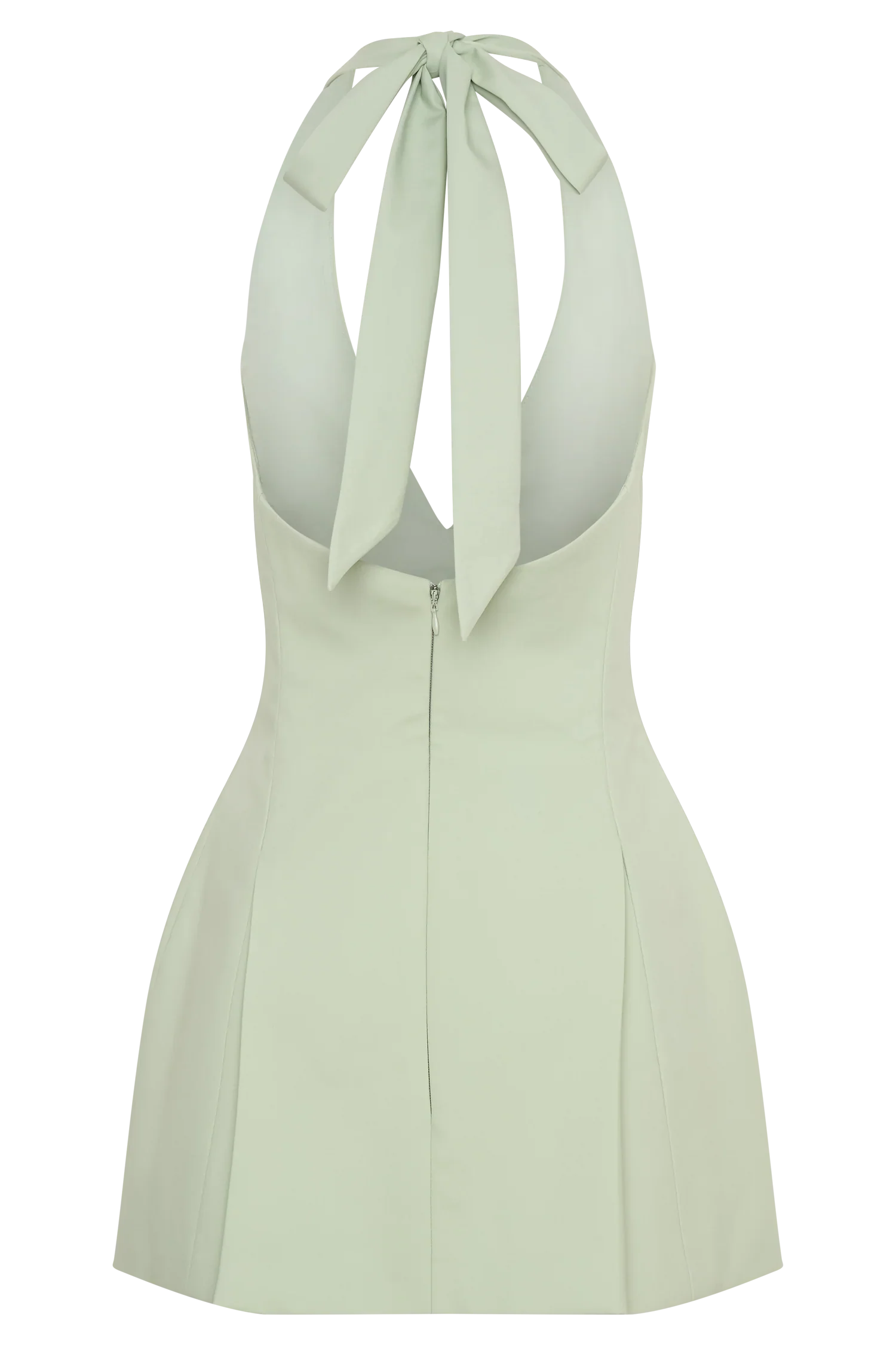 Nelly Halter Neck Cotton Mini Dress Sage