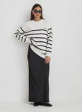 Cream And Navy Stripe Jumper