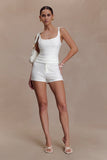 Blanca Stretch Crepe Shorts White