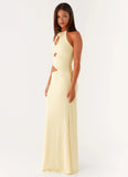 Lanah Cut Out Maxi Dress Yellow