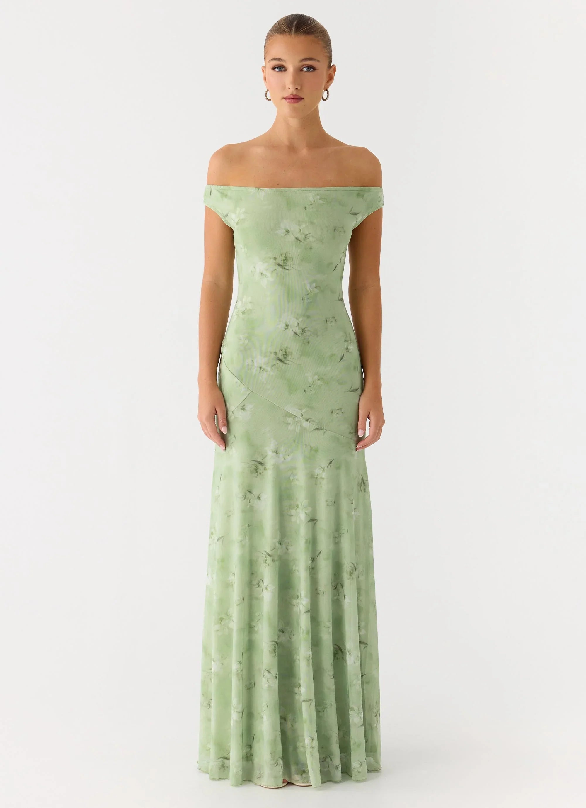 Wasting Time Maxi Dress Blurred Lime