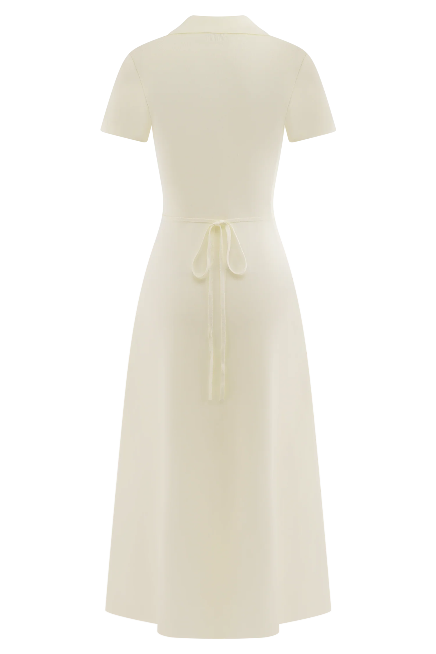 Pearson Short Sleeve Knit Midi Dress Ivory