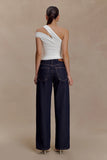 Anna One Shoulder Modal Top White