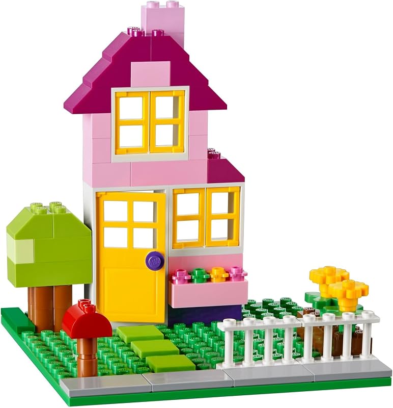 LEGO Classic Large Creative Brick Box 10698 Building Toys for Boys Girls Ages 4 99 Develops Fine Motor Skills W Storage Bin 790 Pieces Gift for Birthdays