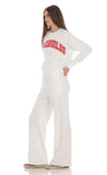 Heart Pocket Sweatpants in White