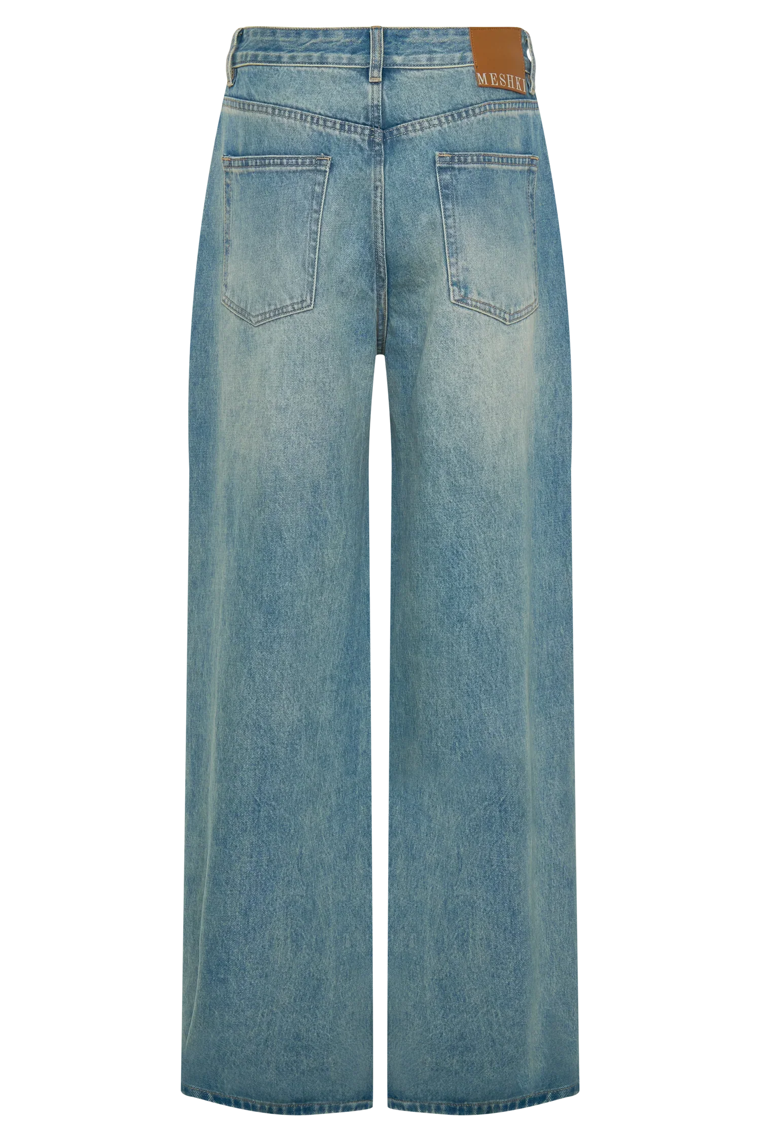 Romi Mid Rise Wide Leg Jeans Faded Mid Blue