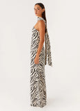 Jigsaw Strapless Maxi Dress Zebra