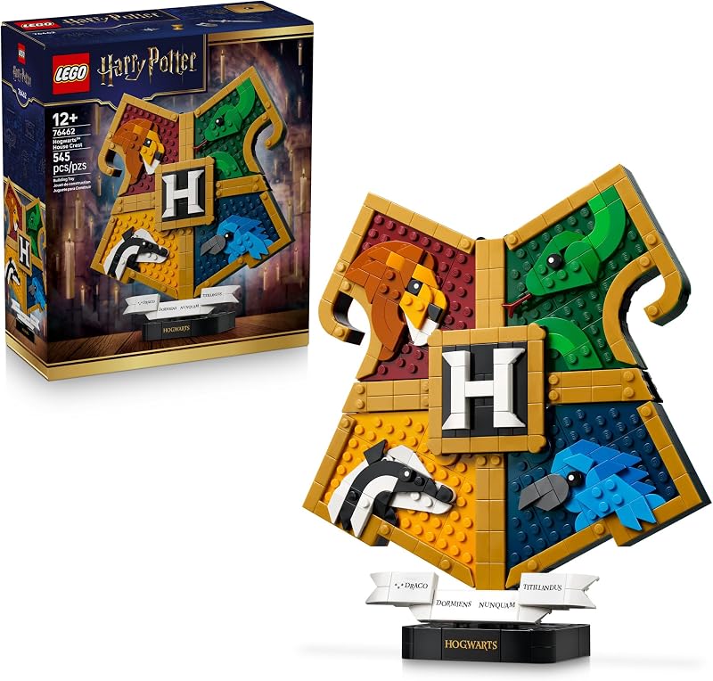 LEGO Harry Potter Hogwarts House Crest 76462 Collectible Building Toy for Girls Boys Ages 12 Display as Bedroom or Book Shelf Decor W Stand 545 pieces Gifts Idea