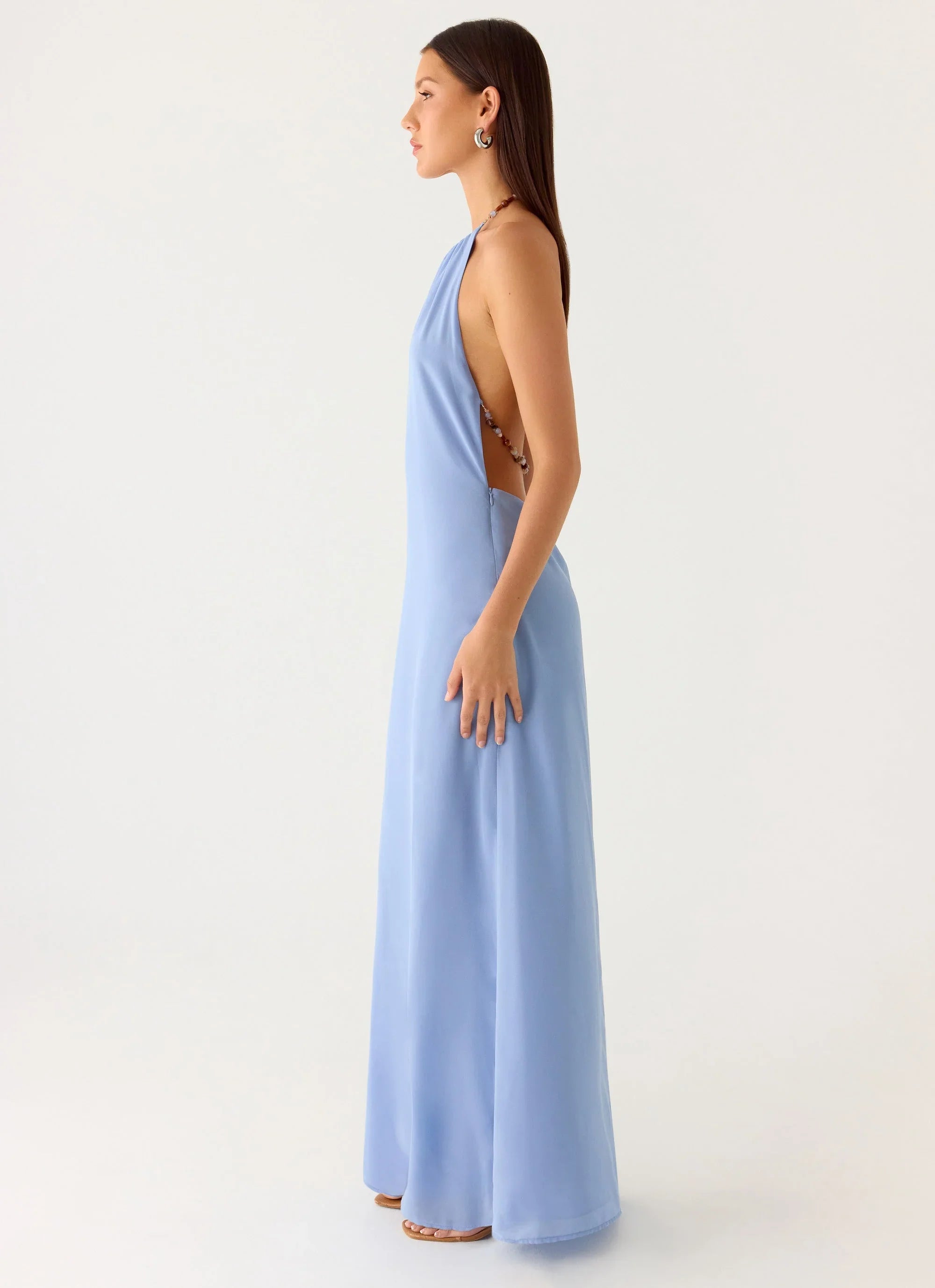 Le Soleil Halter Maxi Dress Periwinkle