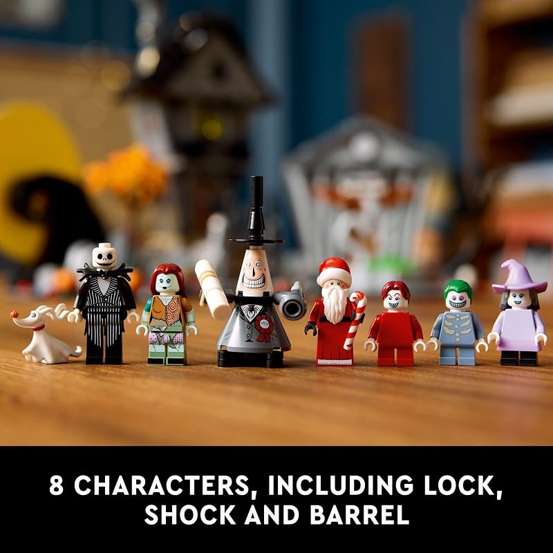 LEGO Disney Tim Burtons The Nightmare Before Christmas Decor Building Set for Adults for Display Ages 18 Collectible DIY Craft for Fans of Iconic Movie with Minifigures Included 21351