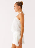 Switch Up Halter Mini Dress Ivory