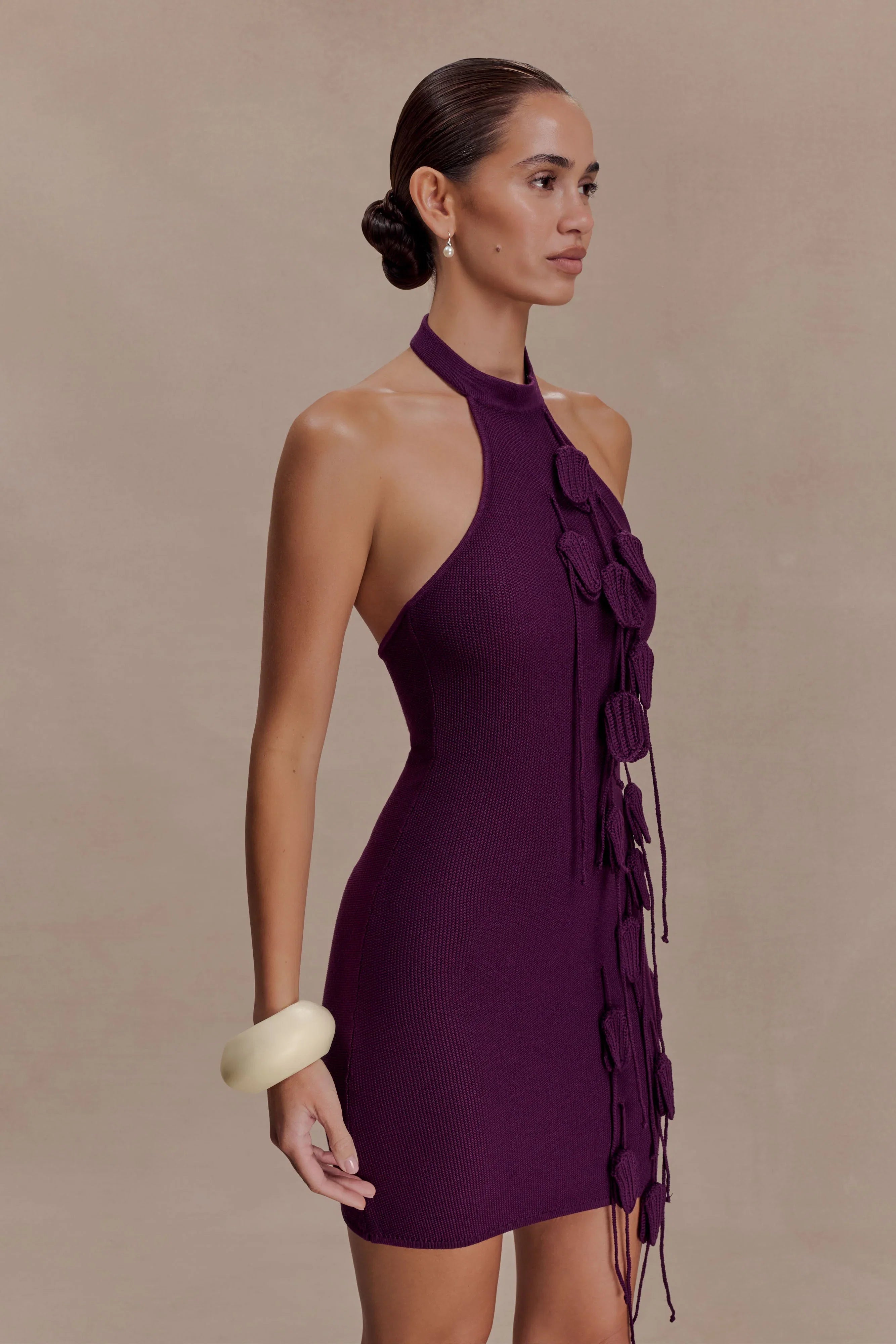 Jacky Tulip Mini Dress Plum