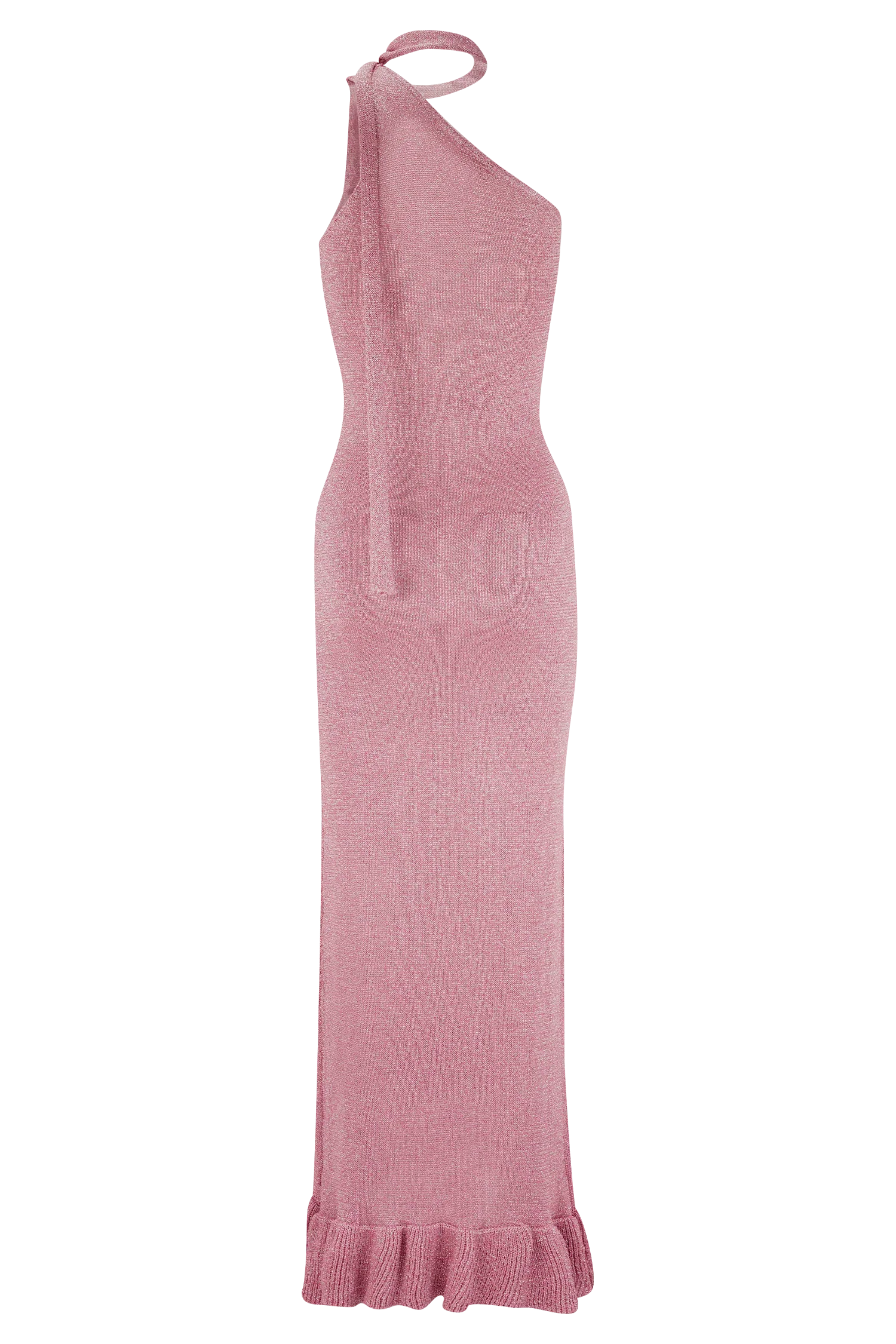Celestino Floral Metallic Knit Maxi Dress Pink