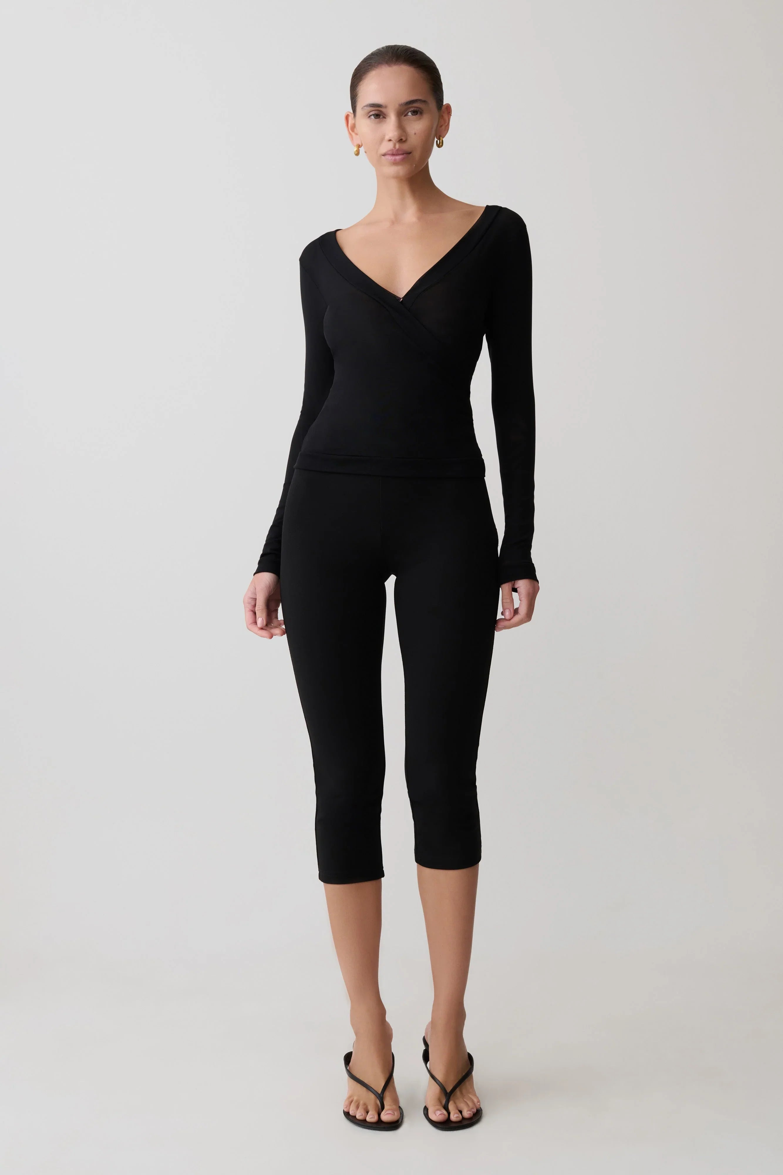 Lumi Long Sleeve Mesh Top Black