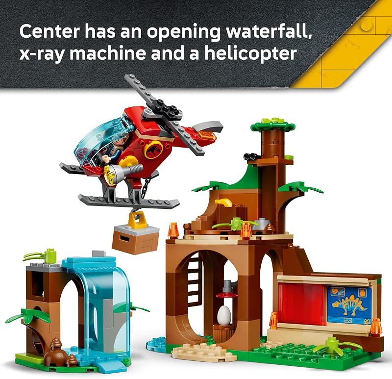 LEGO Jurassic World Velociraptor Stegosaurus Pteranodon Rescue 77981 Building Toy for Boys Girls Ages 4 Dinosaur Toy Playset for Preschoolers Pretend Play 171 pieces Gift for Birthdays
