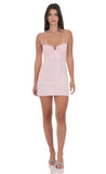 Foil Embellished Dress in Baby Pink