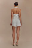 Tiara Halter Neck Suiting Top White