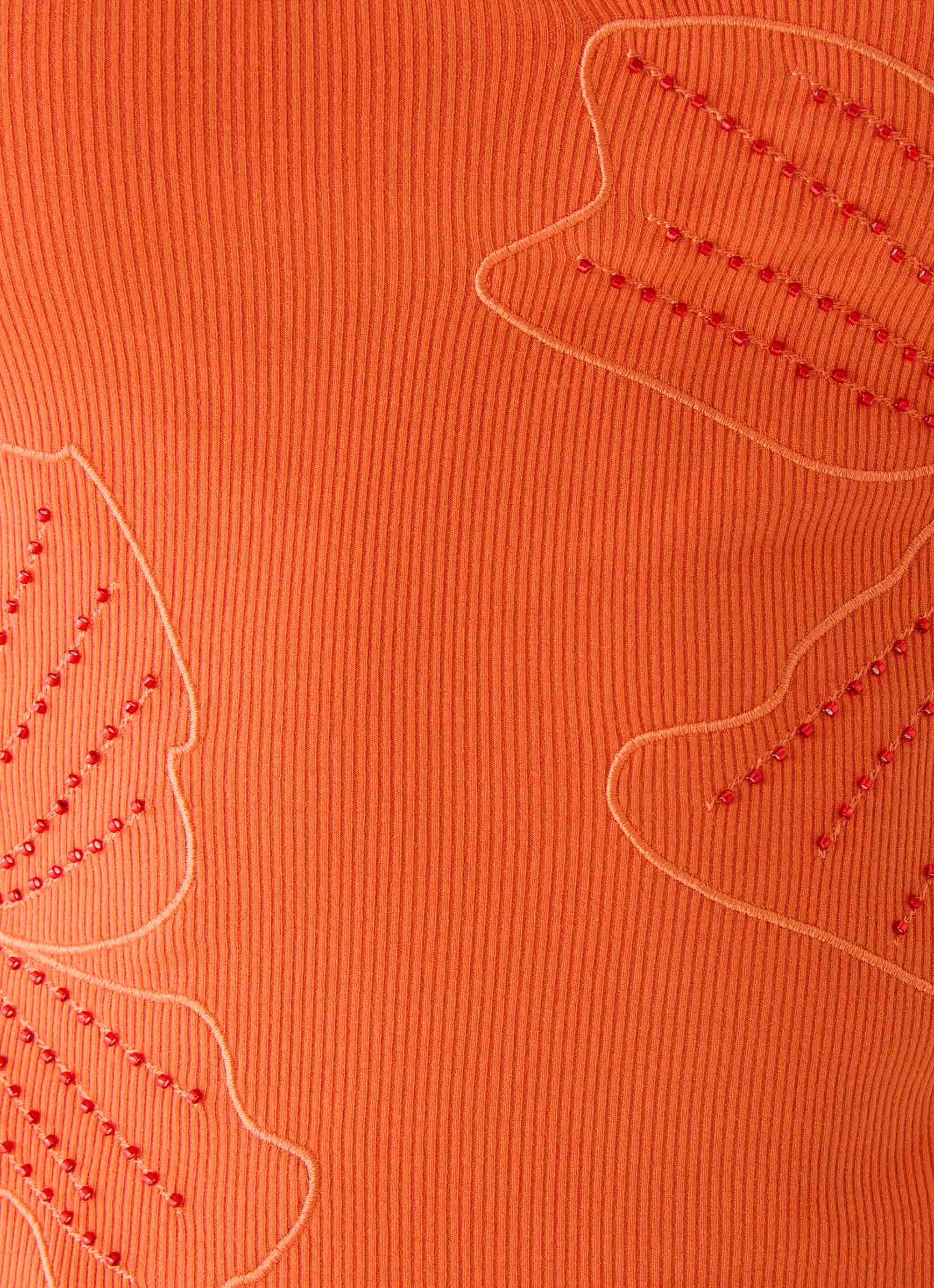Monay Beaded Halter Top Orange