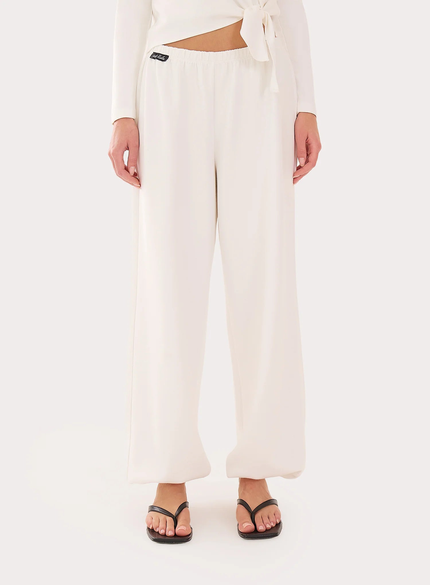 White Modal Balloon Leg Trousers