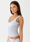 Romana Corset Top Misty Blue
