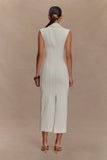 Keagan Sleeveless Midi Dress Ivory