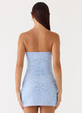 Dangerous Kind Beaded Mini Dress Blue