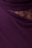 Arra Chiffon And Lace Halter Maxi Dress Plum