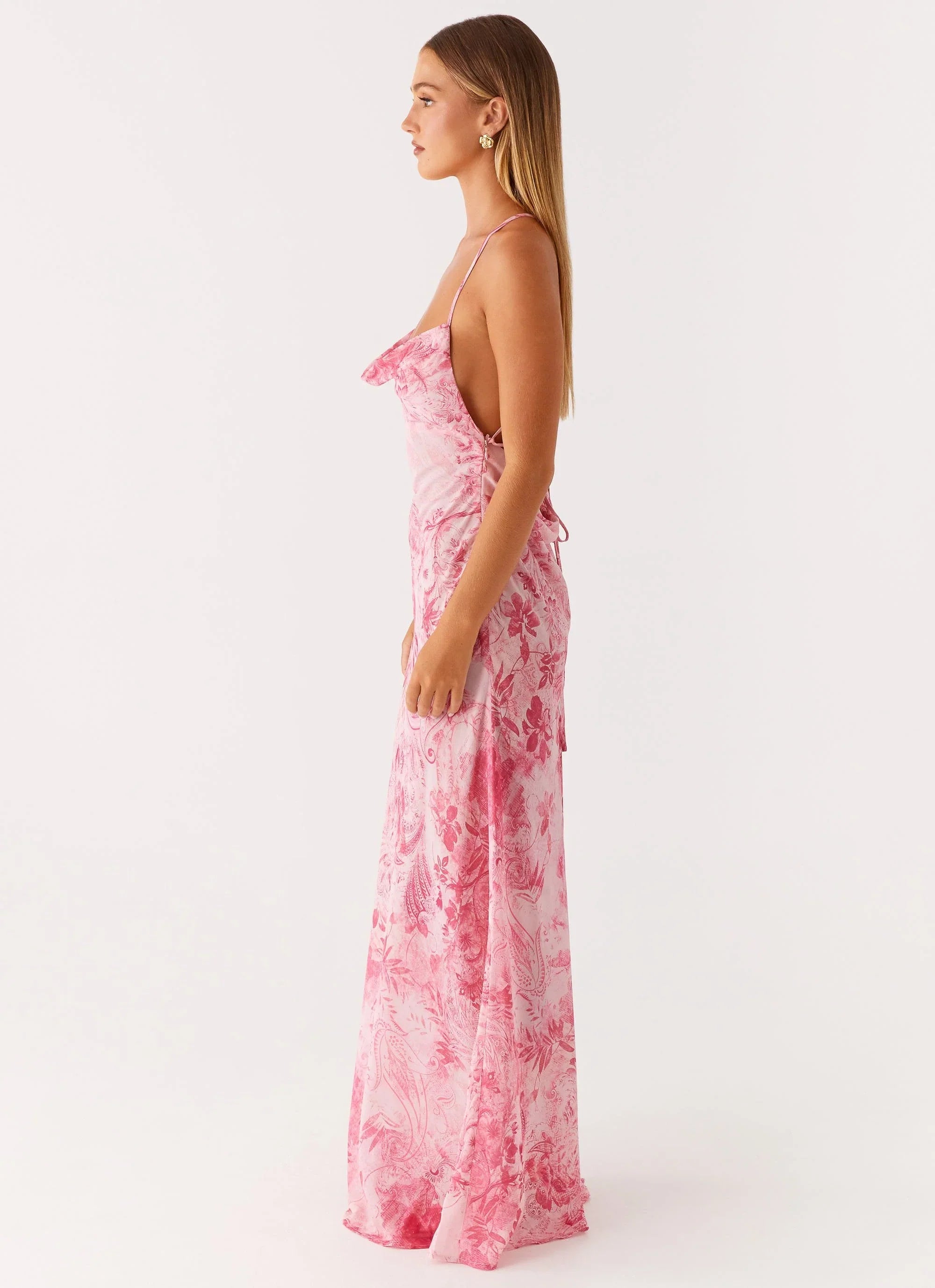 Tara Maxi Dress Pink Print