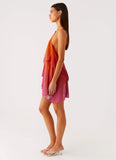 Twin Flame Mini Dress Orange Gradient