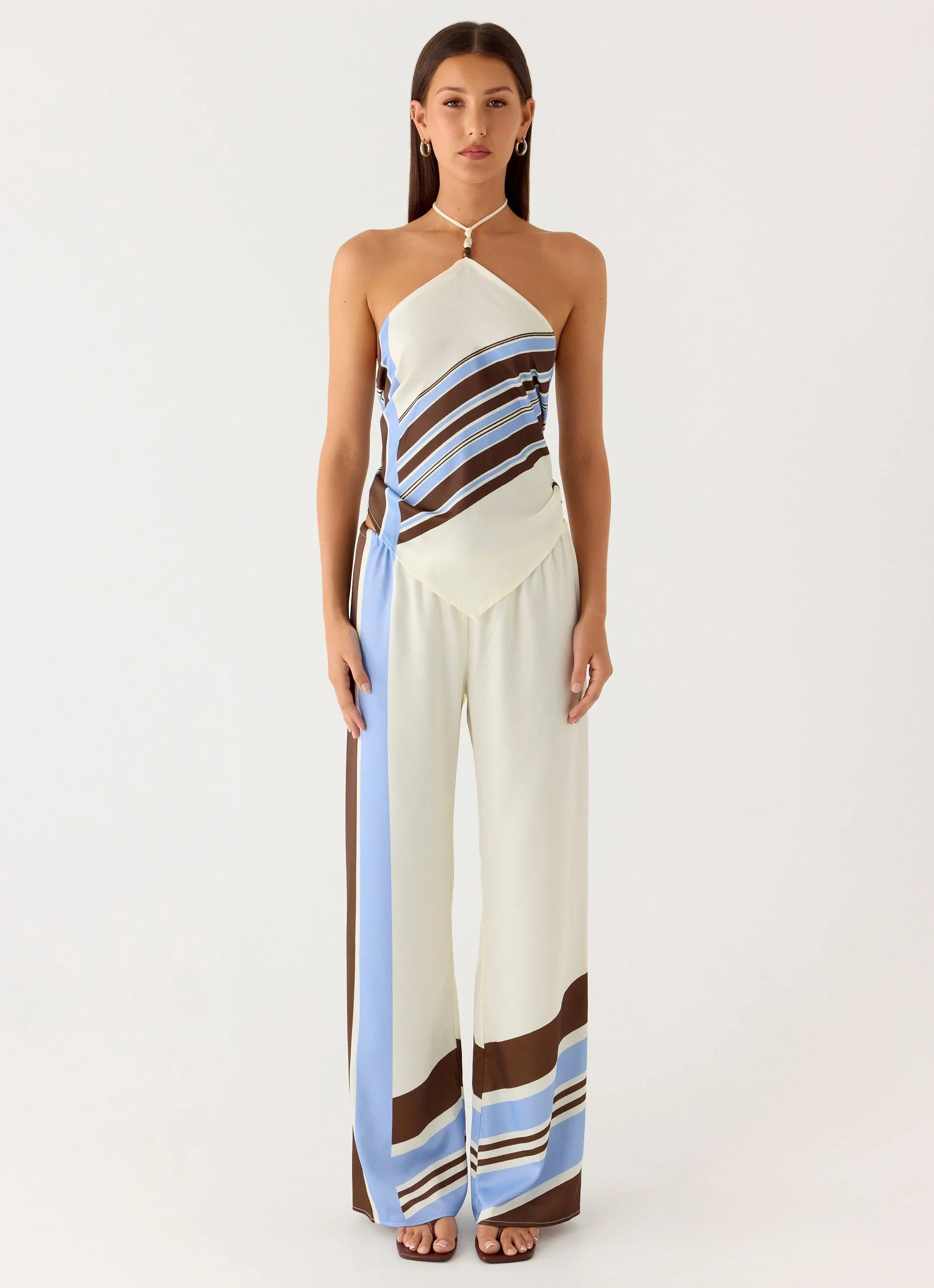 Julissa Halter Top Purple Stripe